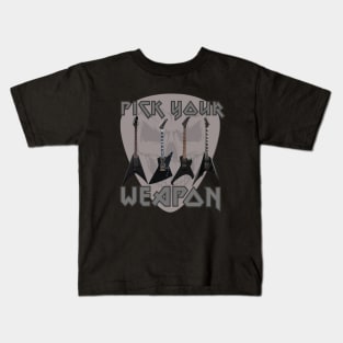 Thrash Guitar - Pick Your Weapon Kids T-Shirt